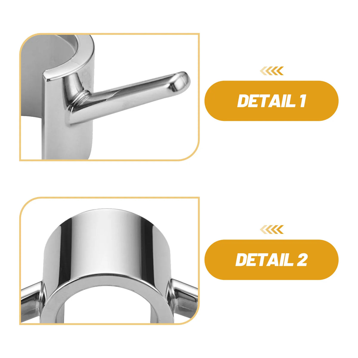 No-Drill ABS Shower Rod Towel Hook – Rustproof Electroplated Shower Rod Hook Richie's