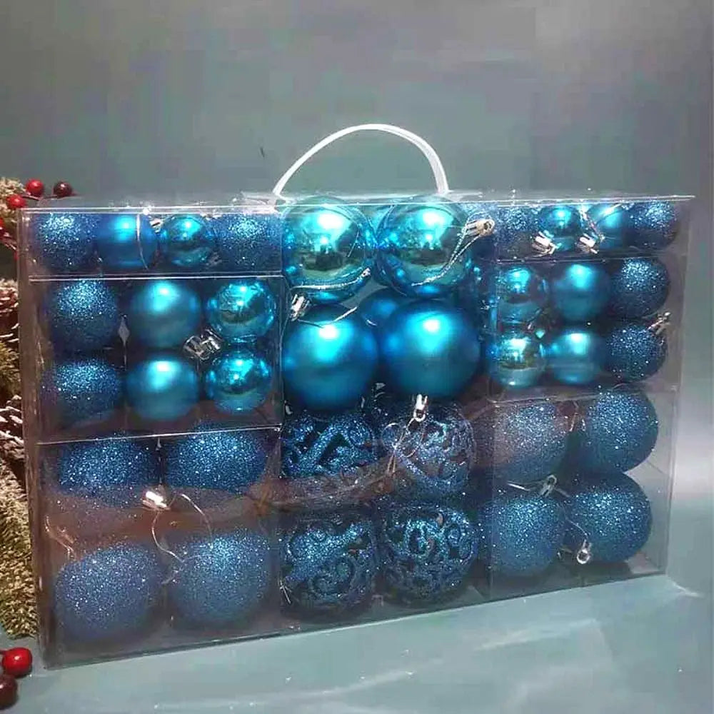 100PCS Christmas Ball Ornaments Set – 8cm, 18 Colors Baubles Christmas Ornament Set Richie's 11