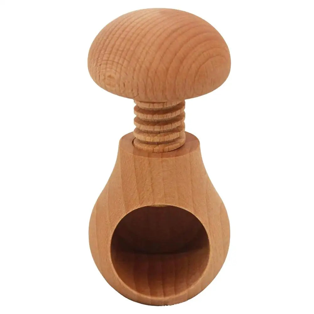 Wooden Mushroom Walnut Cracker – Manual Screw Press Nutcracker Manual Nutcracker Richie's wood