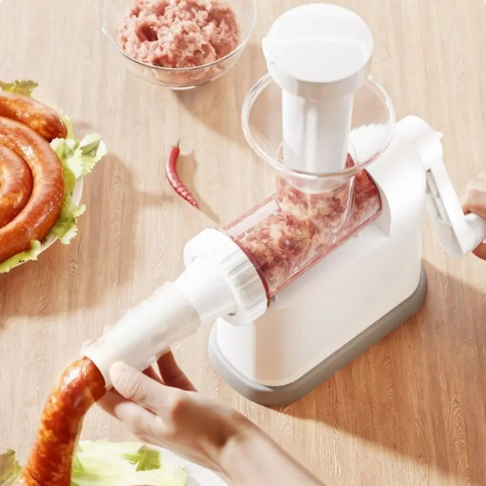 Manual Sausage Stuffer Machine – Large Capacity, 3 Nozzles Sausage Stuffer Machine Richie's