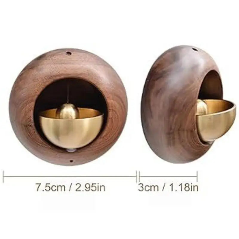 Black Walnut Wood Magnetic Door Bell – Hanging Entry Chime Decorative Door Bell Richie's