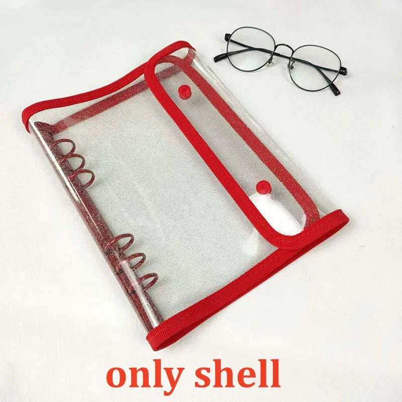 A5 Kpop Photo Binder + 10 Refill Sleeves – Idol Card Organizer Photo Card Binder Richie's Red-only shell