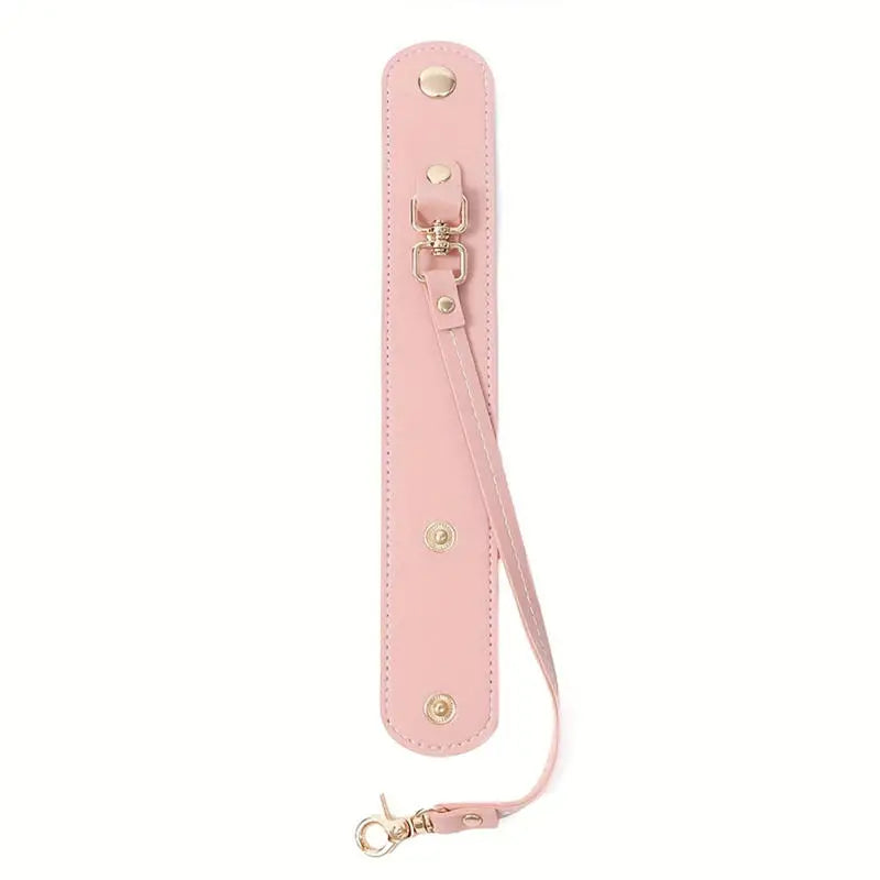 Vintage Leather Glove Holder Strap with Clasp for Handbag & Hat Leather Holder Strap Richie's pink