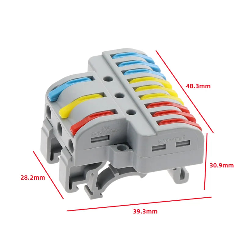 2/3/4/5 Pin Push-In Lever Wire Connector Terminal Block CE