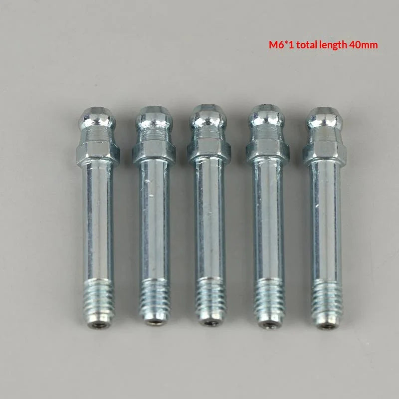 5Pcs Metric Zerk Grease Nipple Fittings M6 M8 M10 Lengthened Head Grease Zerk Fittings Richie's M6 40mm