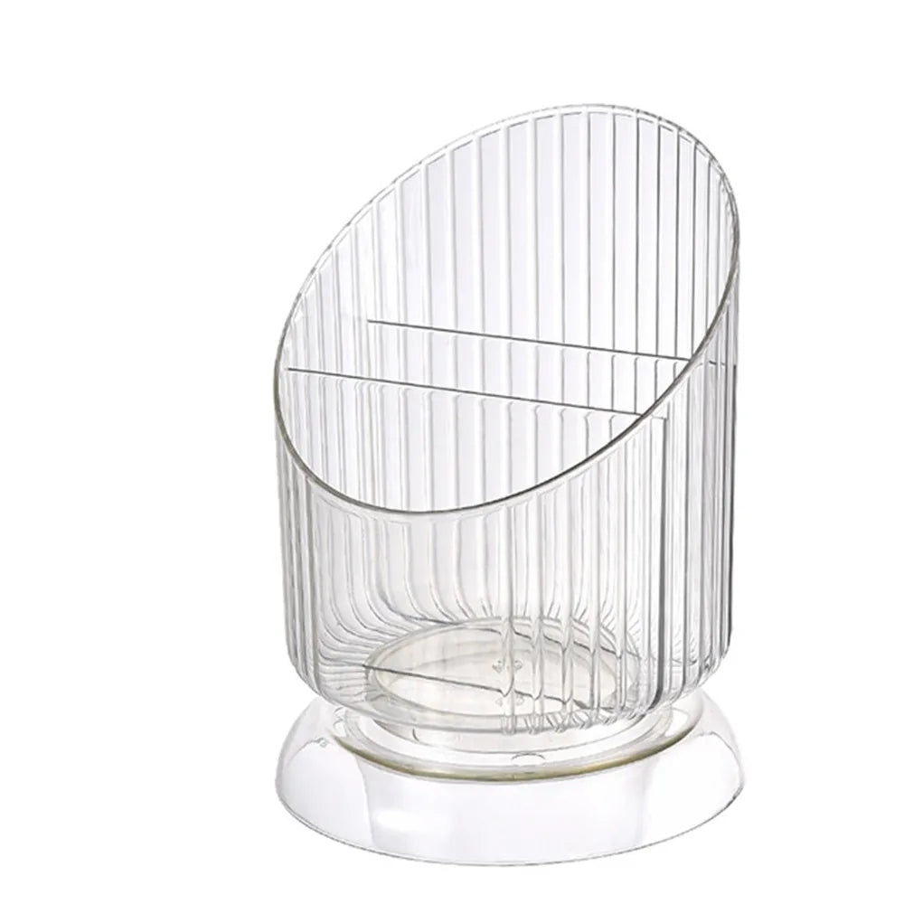 Transparent Makeup Brush & Pen Holder – 3-Slot Organizer Desk & Brush Organizer Richie's