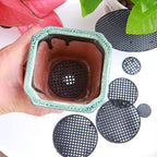 100Pcs Round Pot Drainage Mesh Pads | Bonsai Bottom Grid Screens Pot Drainage Mesh Richie's