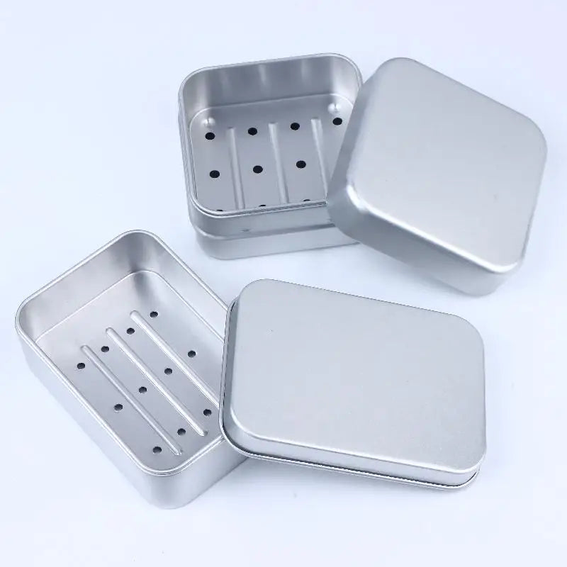 Square Aluminum Soap Box with Lid – Travel Soap Dish Travel Soap Dish Richie's