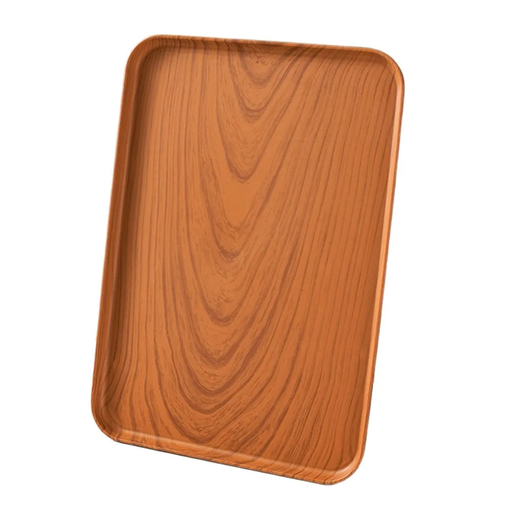 Nordic Plastic Rectangular Storage & Service Tray | 5 Sizes Serving Tray Richie's Dark Color 38X27cm