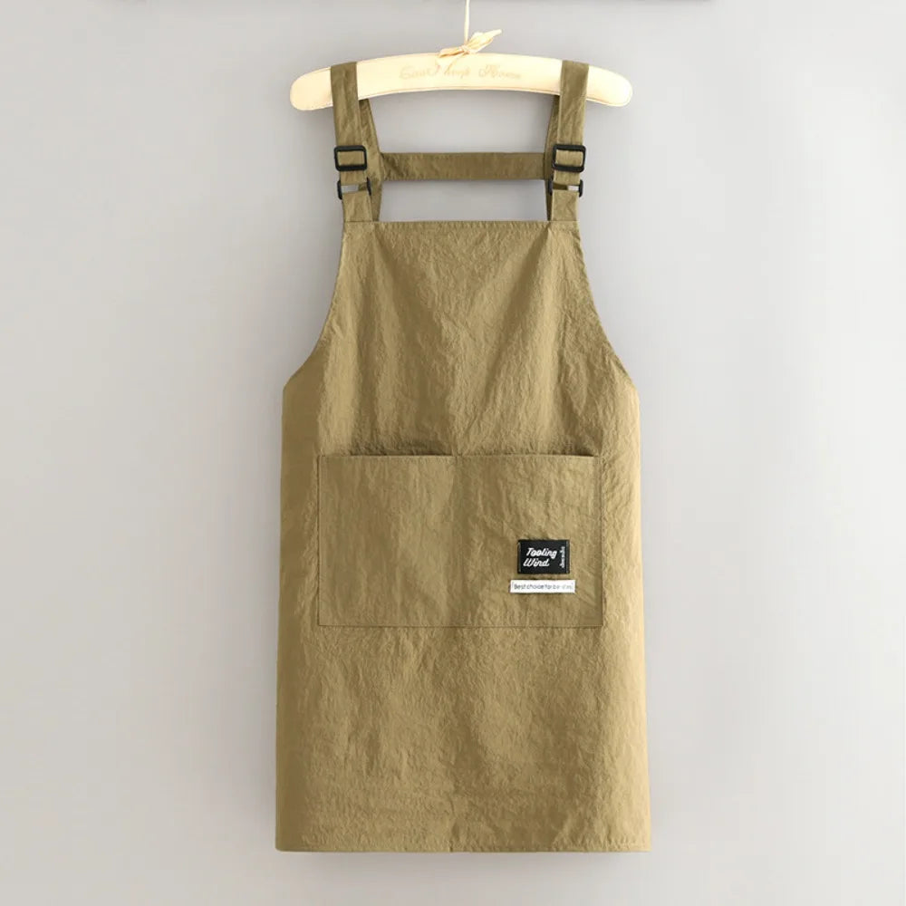 Professional Barber Apron – Waterproof Canvas Work Apron Work Apron Richie's Khaki-Long