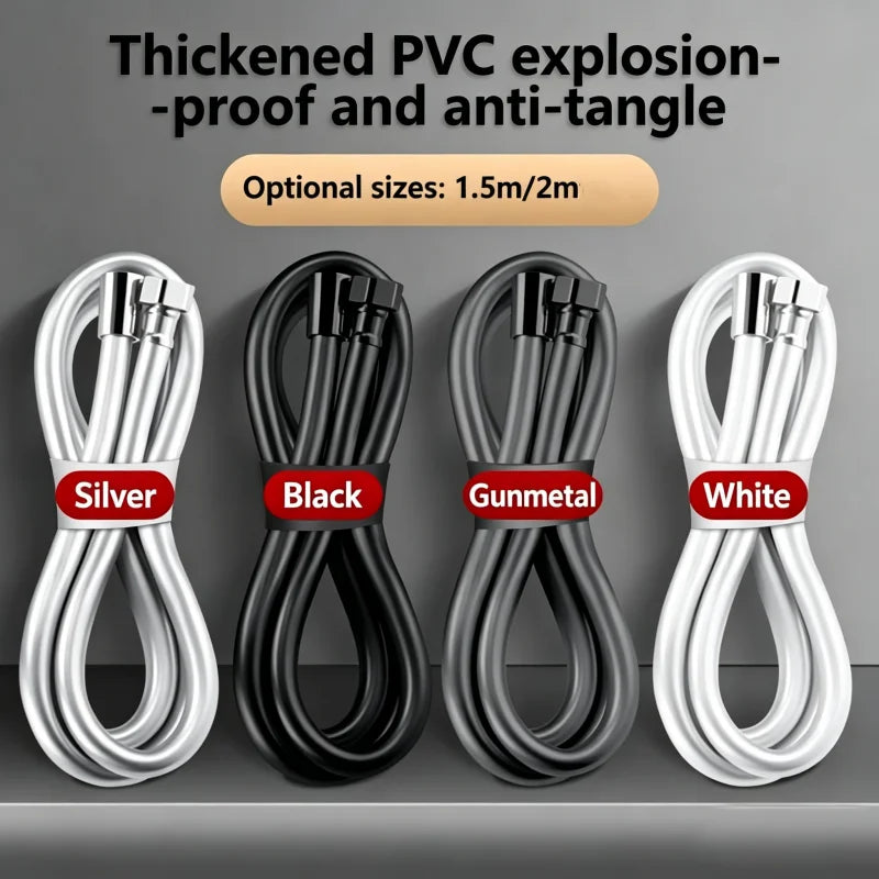 Flexible PVC Shower Hose 1.5M/2M Anti-Kink High Pressure Shower Hose Richie's