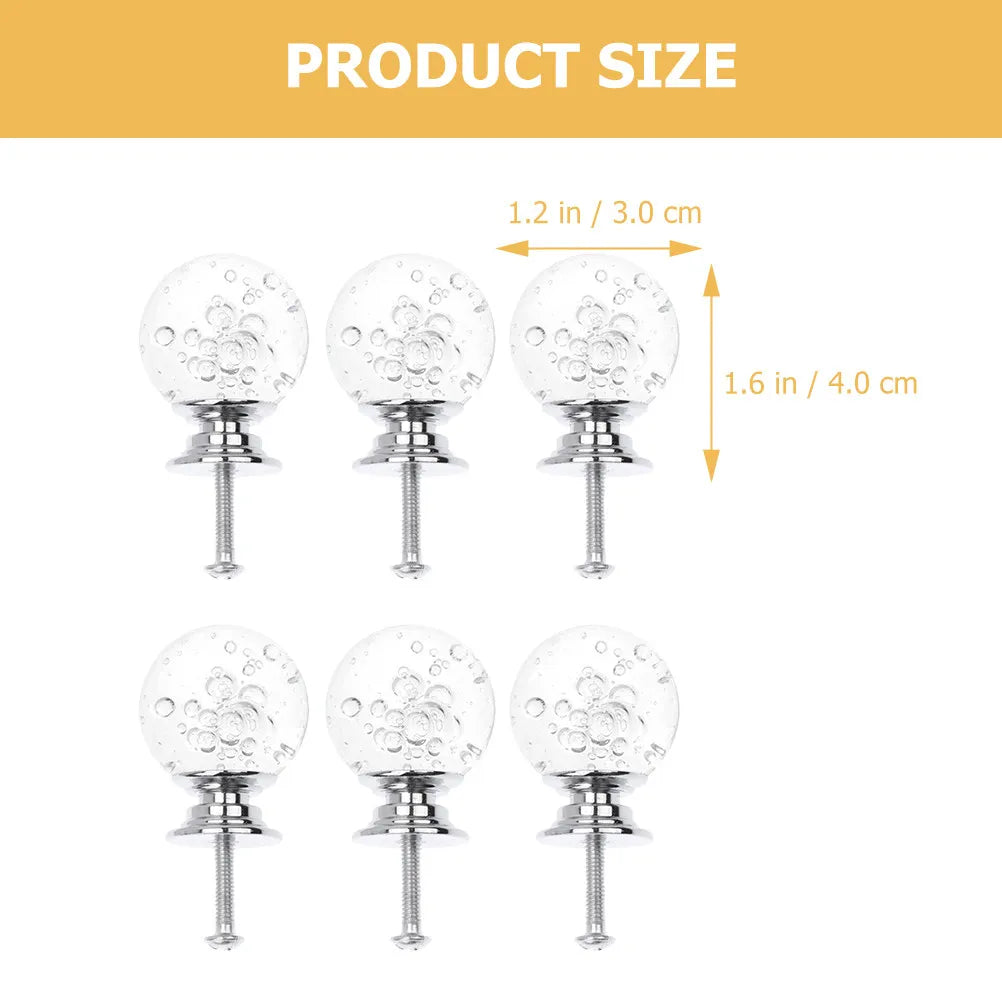 6-Pack Crystal Bubble Ball Cabinet Knobs & Dresser Handles Cabinet Knobs Richie's