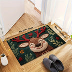 Fluffy Christmas Deer Bath Mat – Quick-Dry Microfiber Anti-Slip Holiday Bath Mat Richie's M