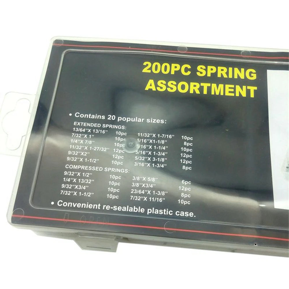 200PCS Stainless Steel Spring Assortment – 20 Sizes Compression Spring Assortment Kit Richie's