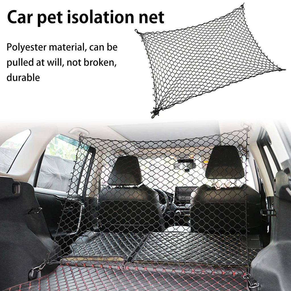 Pet Car Barrier Net – Foldable Dog Car Safety Fence & Hooks Dog Car Barrier Richie's