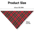 Plaid Dog Bandana with Tassel Edges – Washable Pet Scarf Dog Bandana Richie's