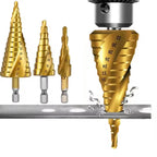 HSS Titanium Step Drill Bit Set 4-12 4-20 4-32mm – 3 Pcs Step Drill Bit Set Richie's