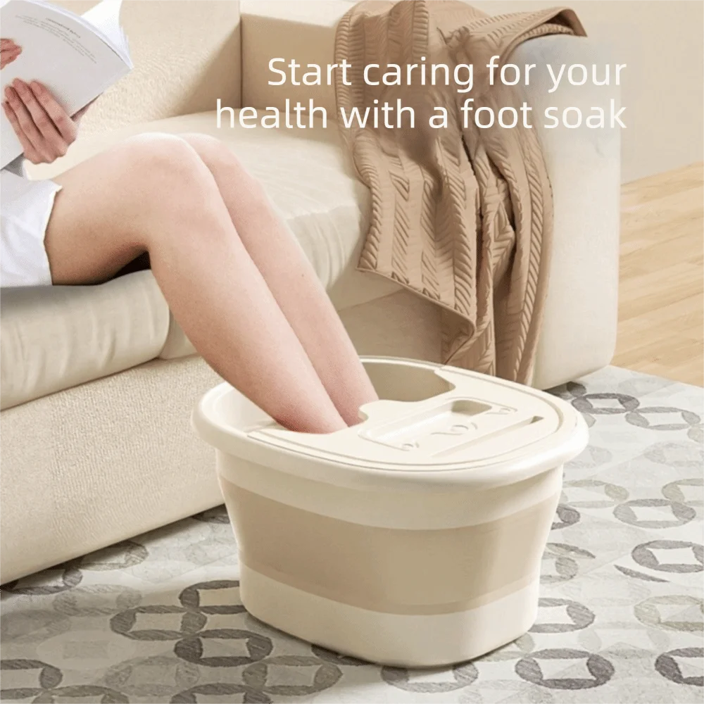 Portable Foldable Foot Bath Tub with Lid – Space-Saving Basin Foot Bath Basin Richie's