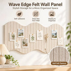 Wave Edge Felt Wall Panel – Ribbed Pin Board Display Board Felt Wall Panel Richie's