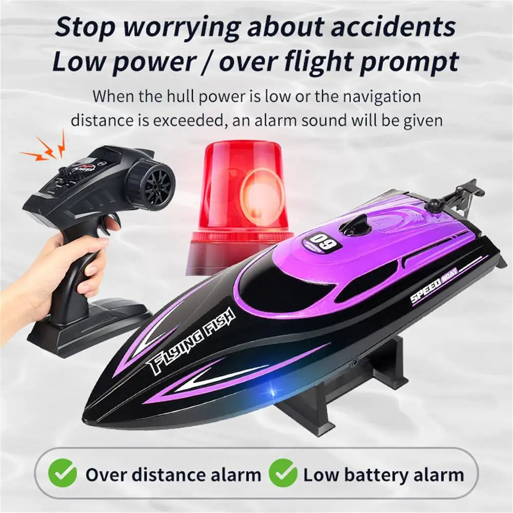 HXJRC HJ812 2.4G RC Speedboat 25km/h Waterproof LED Lights RC Racing Speedboat Richie's