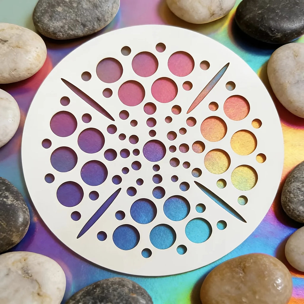 42-Piece Circular Mandala Hollow Stencils – Rock & Furniture Art Craft Stencil Set Richie's