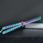 Stainless Steel Butterfly Comb – Foldable Beard & Hair Tool Butterfly Styling Comb Richie's