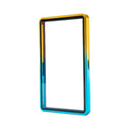 Gradient Aluminum Trading Card Case 35PT UV Double-Sided Glass Trading Card Case Richie's Blue yellow