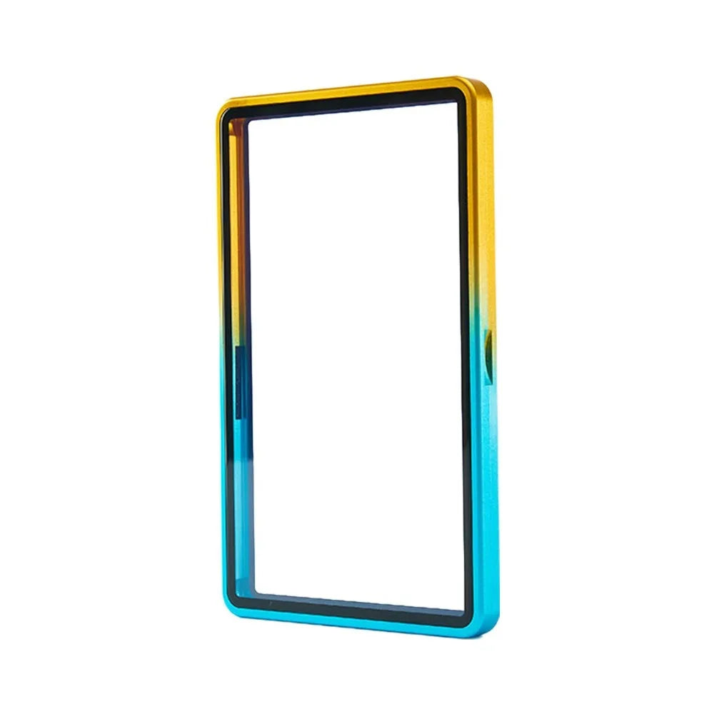 Gradient Aluminum Trading Card Case 35PT UV Double-Sided Glass Trading Card Case Richie's Blue yellow