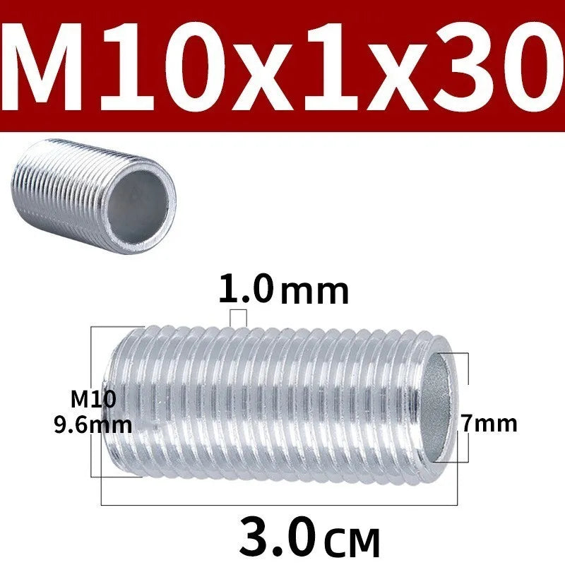 M10 Hollow Threaded Lamp Tooth Tube – Metal Lighting Hardware 10pk Lamp Mounting Hardware Richie's M10X30mm-10pcs