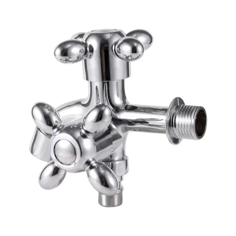 1/2" Dual Control 2-Outlet Wall Faucet – Garden & Bathroom Dual Outlet Faucet Richie's