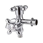 1/2" Dual Control 2-Outlet Wall Faucet – Garden & Bathroom Dual Outlet Faucet Richie's