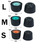 Memory Foam Eartips for Sony WF-1000XM5 – S/M/L Replacement Earphone Eartips Richie's Black Mixed