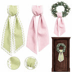 Cloth Wreath Sash Ric Rac Gingham Trim – Basket & Door Décor Decorative Sash Richie's