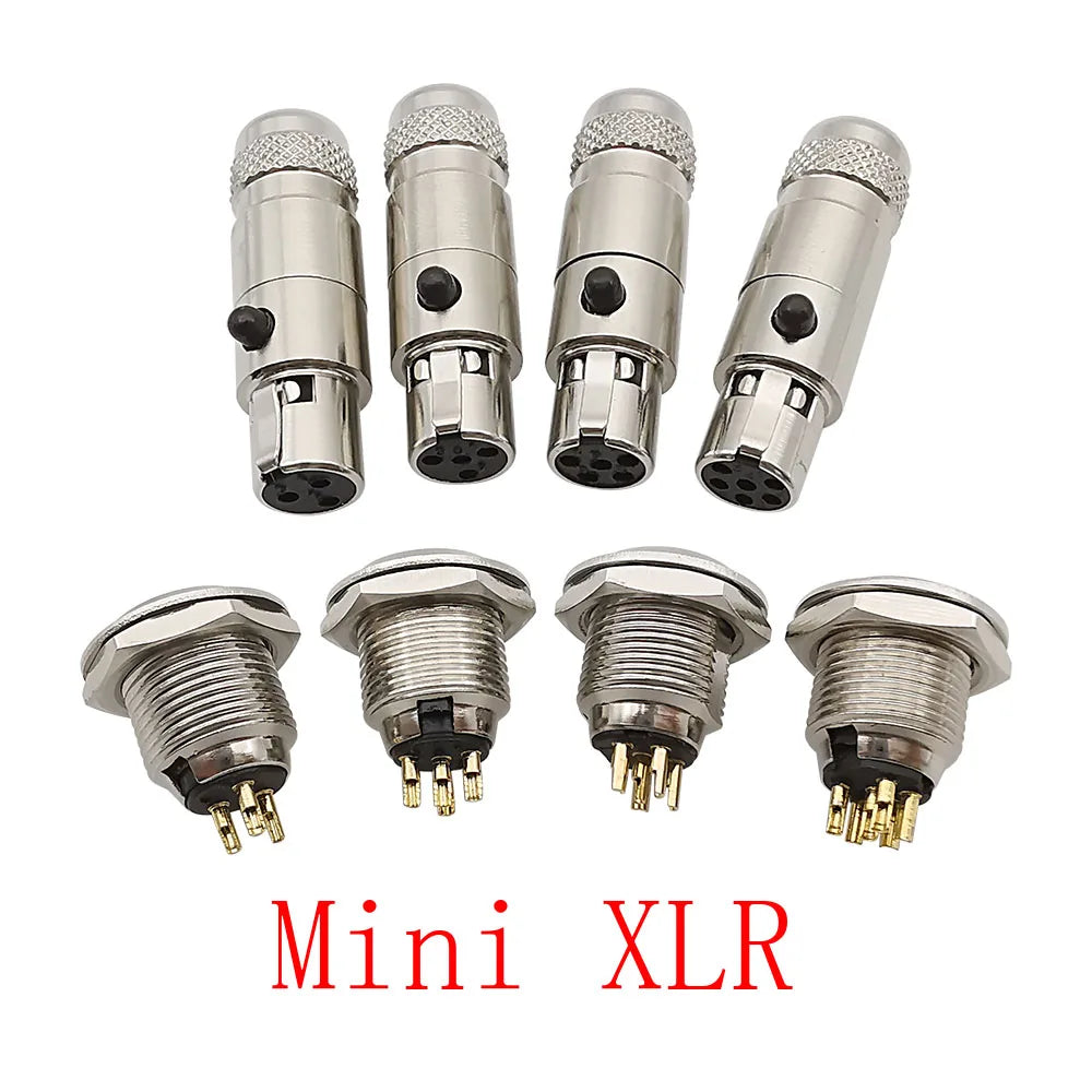 Mini XLR Connector 3/4/5/6 Pin Male Female Audio MIC Plug Audio XLR Connector Richie's