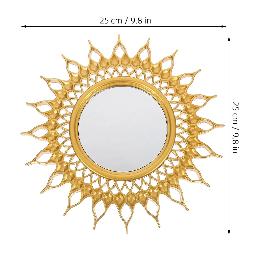 3-Pack Gold Sunburst Round Wall Mirrors – European Style Decorative Wall Mirror Richie's