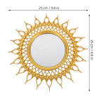 3-Pack Gold Sunburst Round Wall Mirrors – European Style Decorative Wall Mirror Richie's