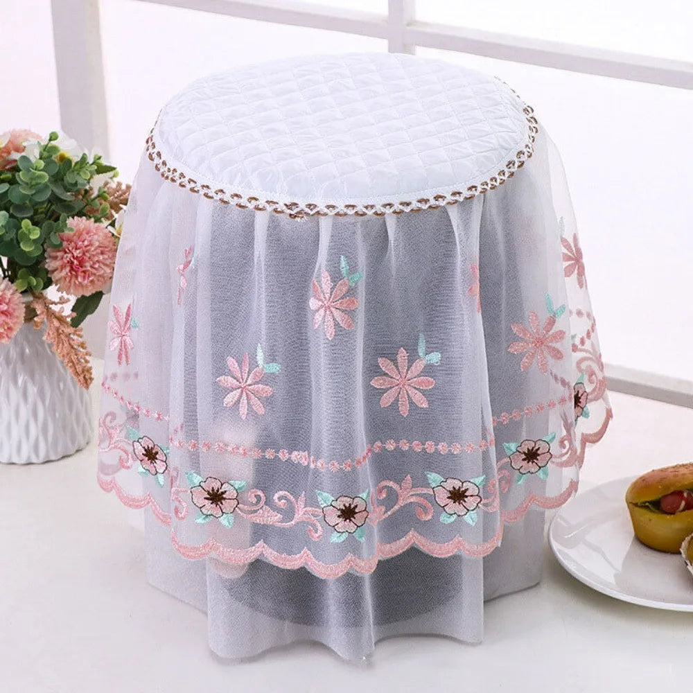 Pastoral Lace Embroidery Dust Cover for Air Fryer & Rice Cooker Appliance Dust Cover Richie's Plum Blossom-3