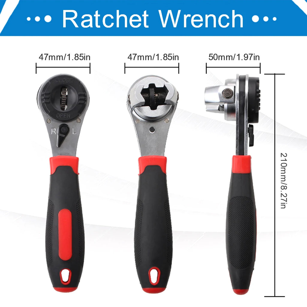 Heavy Duty Adjustable Ratchet Wrench – Non-Slip Steel Socket Ratchet Wrench Richie's