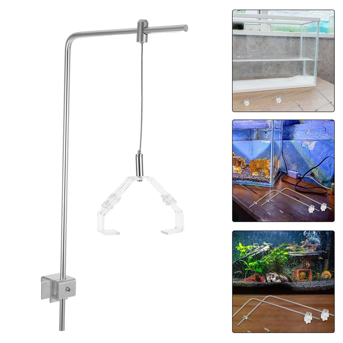 2pcs Adjustable Aluminum Aquarium Light Bracket Stand Aquarium Light Bracket Richie's