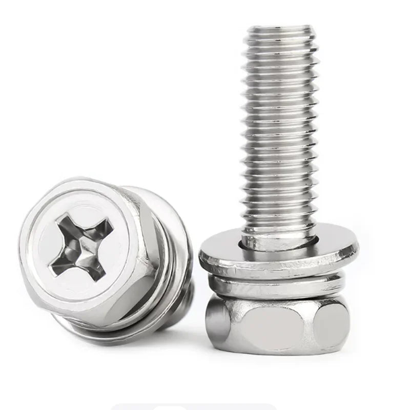 SEM Screws Hex Head Washer M3–M8 Stainless Steel | 1–50 Pcs SEM Combination Screws Richie's