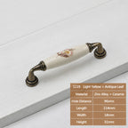 European Retro Ceramic Floral Cabinet Knob Handle – Zinc Alloy Cabinet Knob Handle Richie's Style-B