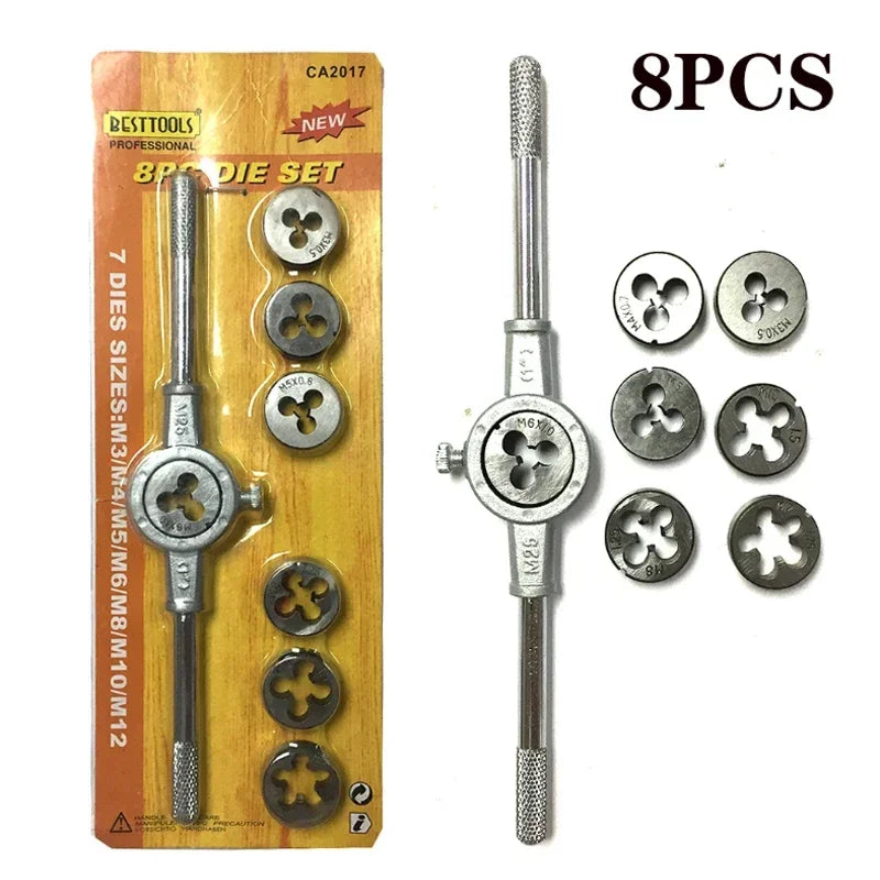 Metric Tap & Die Set M3–M12 | 8/12/20 Pcs Alloy Steel Thread Kit Tap & Die Set Richie's 8pcs