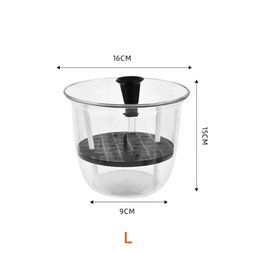 Transparent Self-Watering Plant Pot – Double Layer Planter Self-Watering Planter Richie's 16x15x9cm