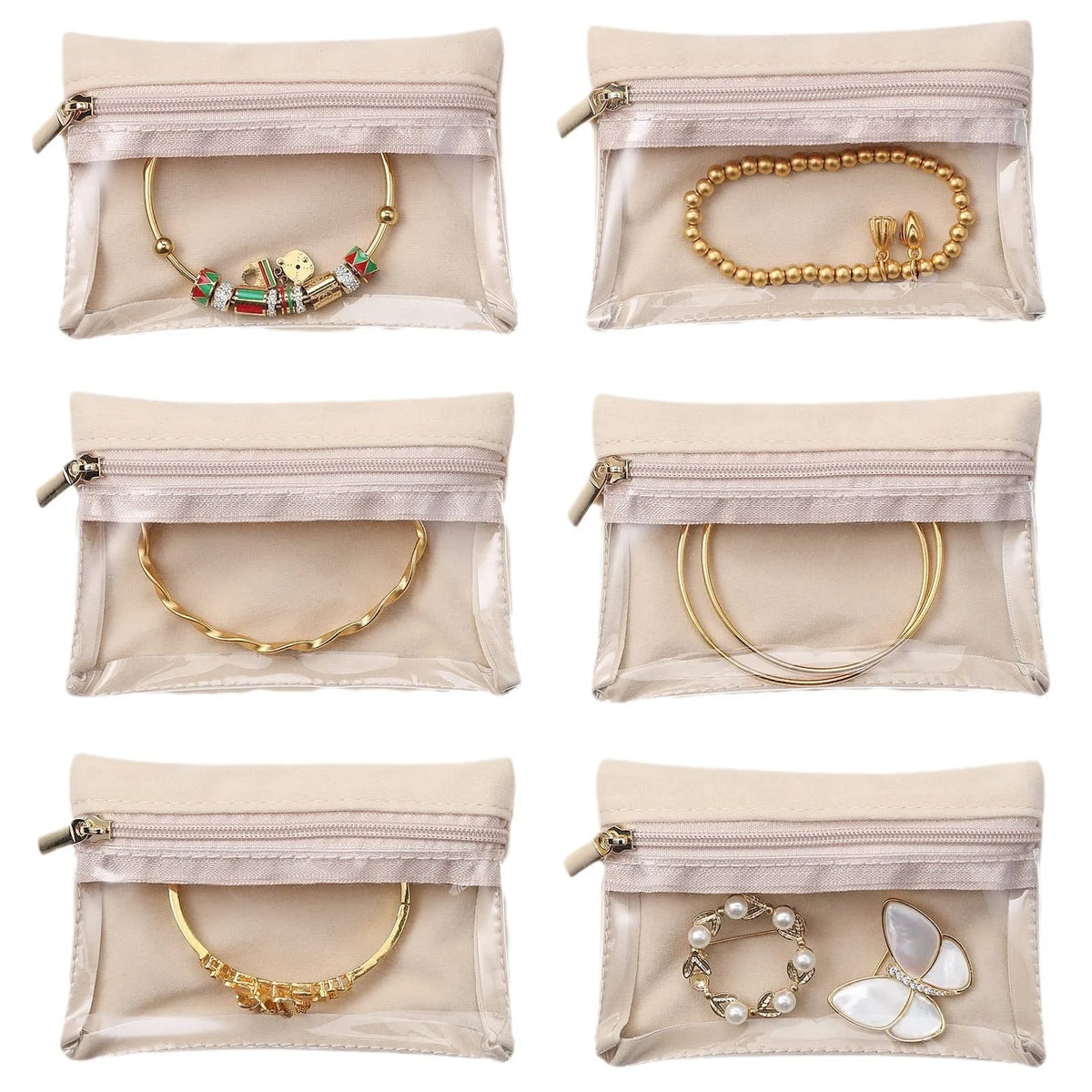 Travel Jewelry Pouches 6/12pcs – Women's Storage Organizer Jewelry Storage Pouches Richie's 6pcs
