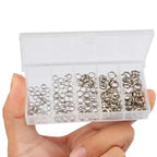 200PCS Stainless Steel Fishing Split Rings 5-Size Lure Connector Set Fishing Split Rings Richie's
