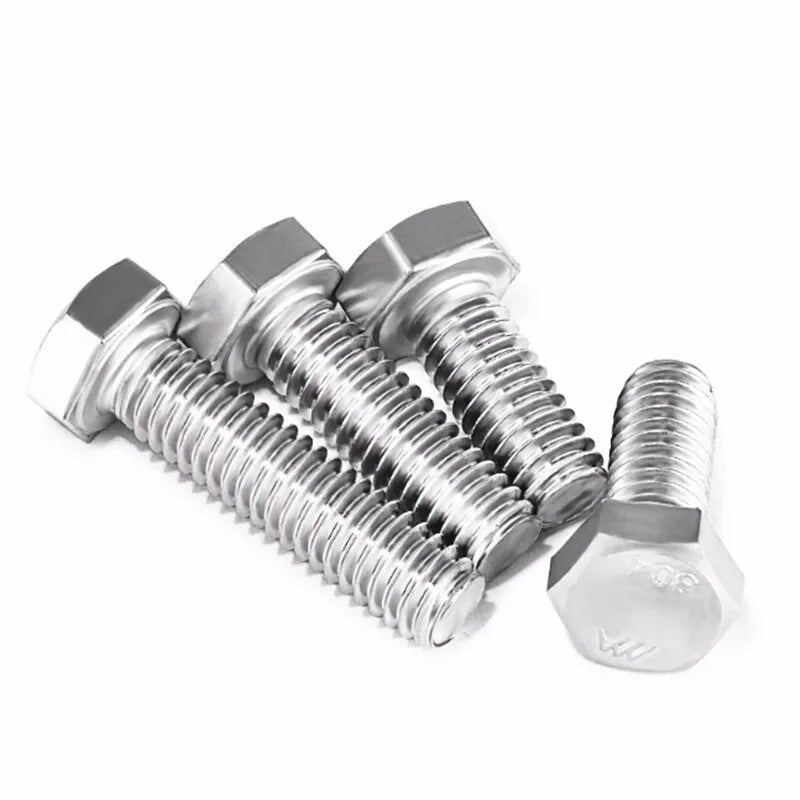 10pcs 304 Stainless Steel Hex Head Cap Screws UNC UNF Machine Screws Hex Head Cap Screws Richie's 1/4-28 1"