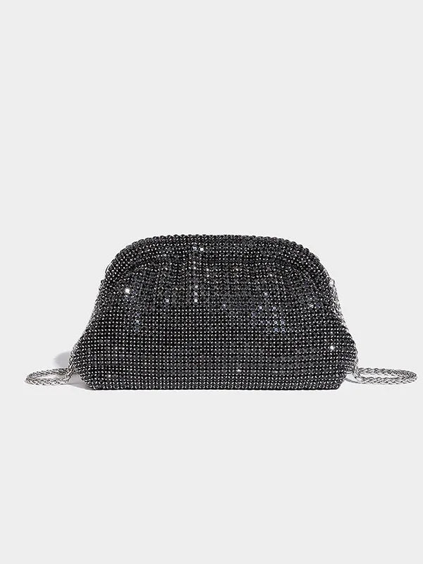 Luxury Rhinestone Cloud Clutch Bag – Glitter Evening Purse Evening Clutch Bag Richie's Black