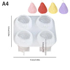 Strawberry Silicone Candle Mold – 1/4 Cavity DIY Fruit Shape Silicone Candle Mold Richie's A4