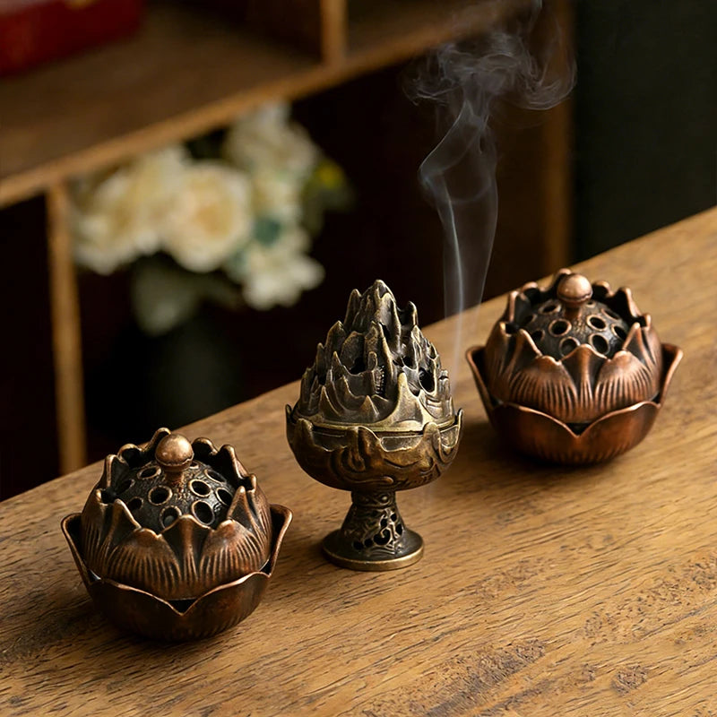 Vintage Alloy Incense Burner Stick Holder – Mini Hollow Censer Incense Burner Richie's