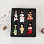 Hand-Painted Glass Christmas Ornaments Set 6/9 Pcs – Snowman Christmas Ornament Set Richie's